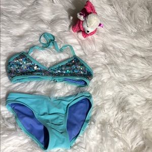 Xhilaration  Girl Blue Bikini.